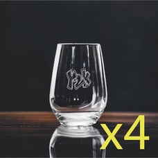 Y2K Stemless Wine Glasses x4 Premium 15 Oz Personalize 2000 Gift NEW