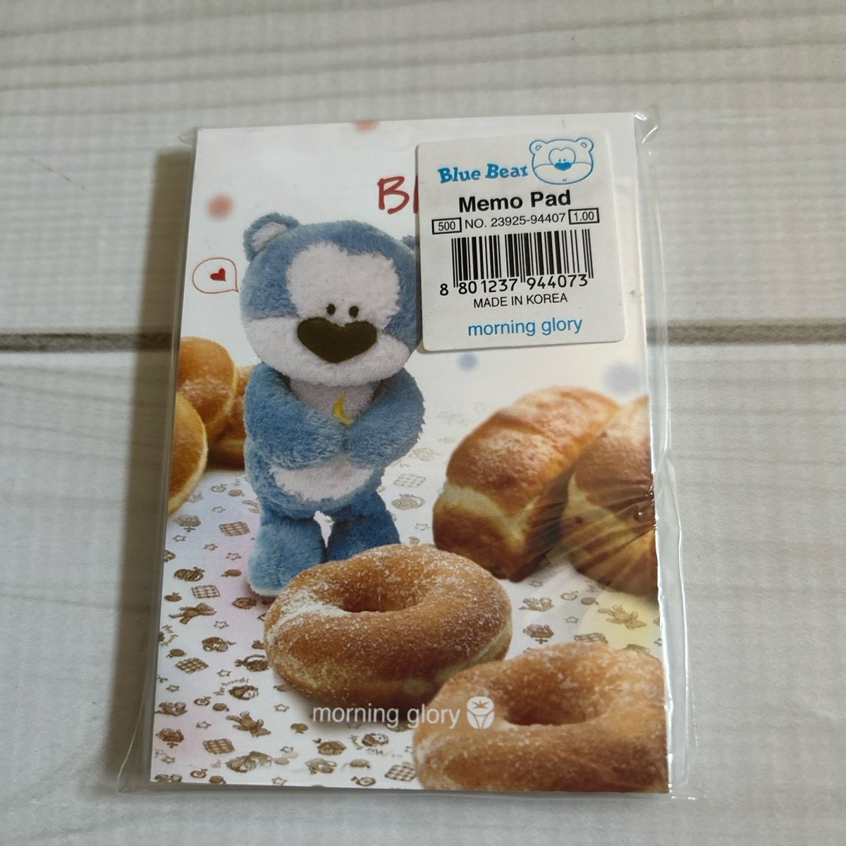 Blue Bear Memo pad-Donuts