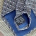 Carlos Devenzia Italian Silk Tie Blue Gray Silver