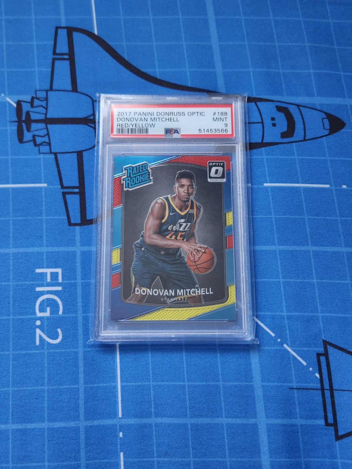 2017-18 Panini Donruss Optic Mega Box Red/Yellow 188 - Rc- Donovan mitchell