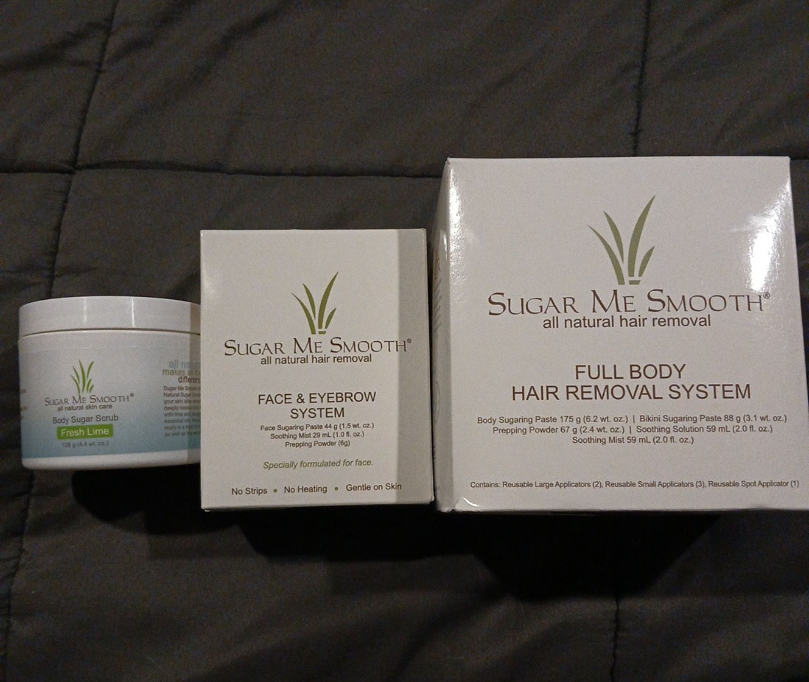 Sugar Me Smooth Full face and body kit and scrub.