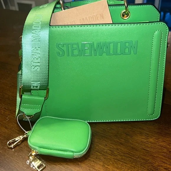 Steve Madden Bevelyn Satchel Green Flare NWT TikTok Viral