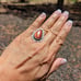 Navajo Handmade Jewelry Women's Ring Native American Orange Spiny Oyster Stone*