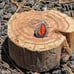 Navajo Handmade Jewelry Women's Ring Native American Orange Spiny Oyster Stone*