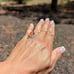 Navajo Handmade Jewelry Women's Ring Native American Orange Spiny Oyster Stone*