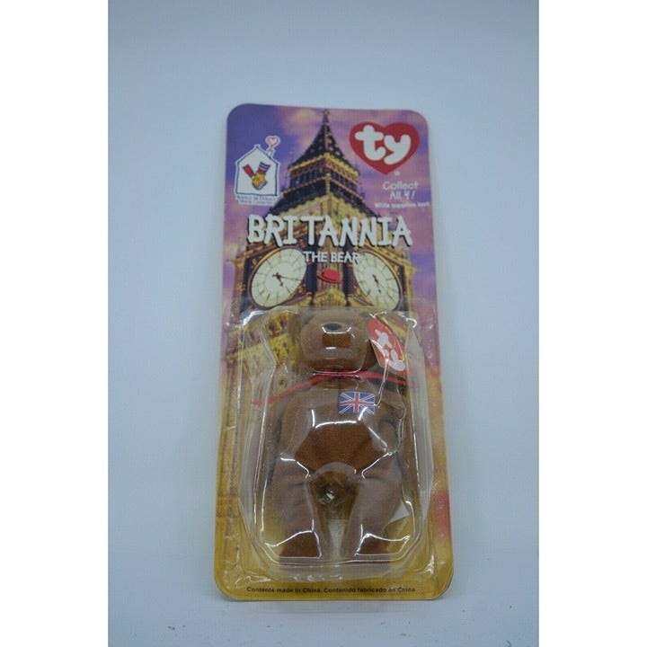 Ty Teenie Beanie Baby Britannia The Bear RARE WITH ERRORS NewinBox oakbrook RS9