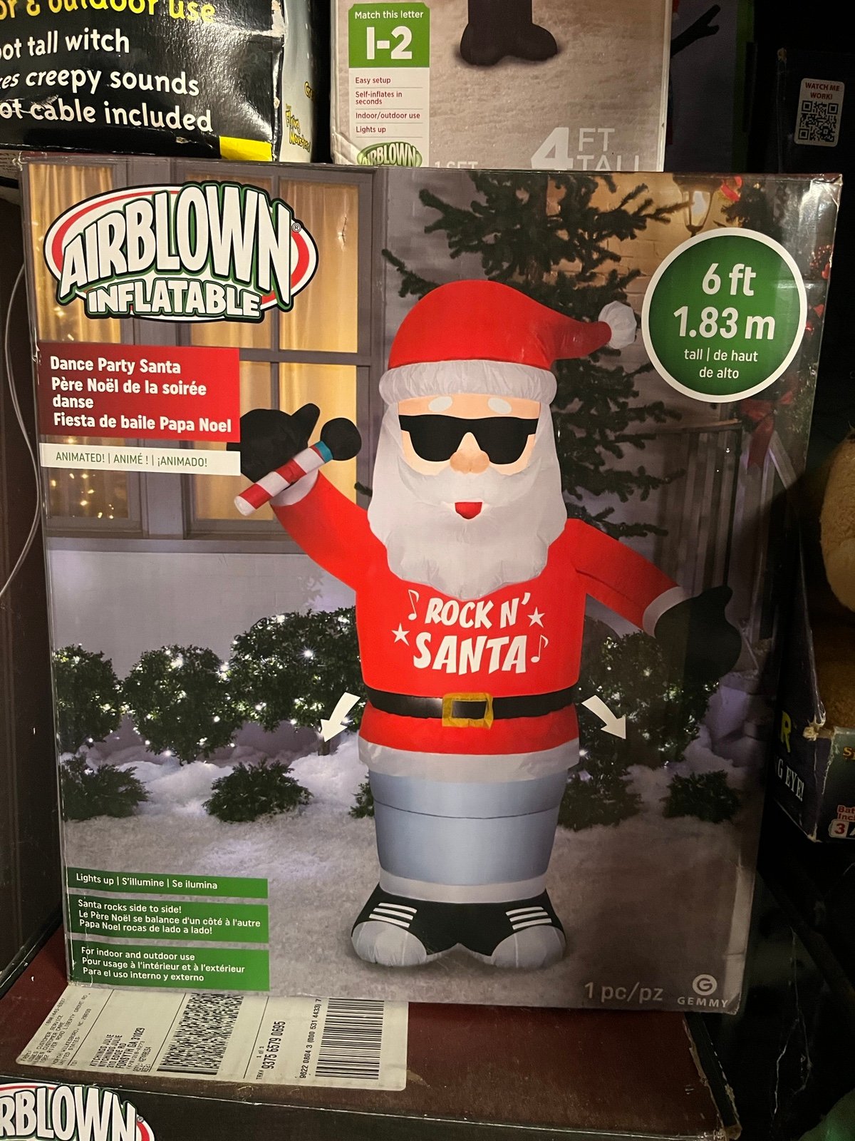 Gemmy 6ft Animated Airblown Inflatable Dance Party Santa