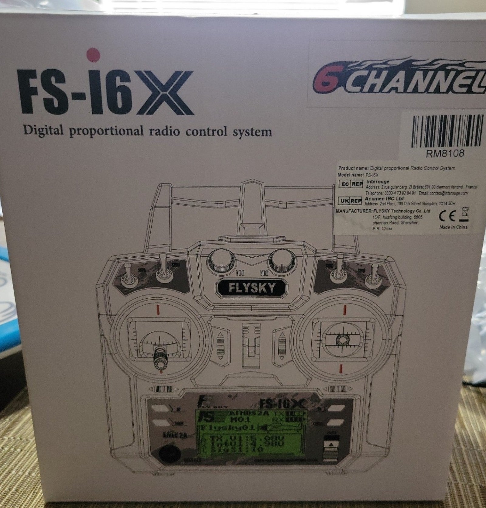 Flysky FS-16X DIGITAL PROPORTIONAL RADIO CONTROL SYSTEM New
