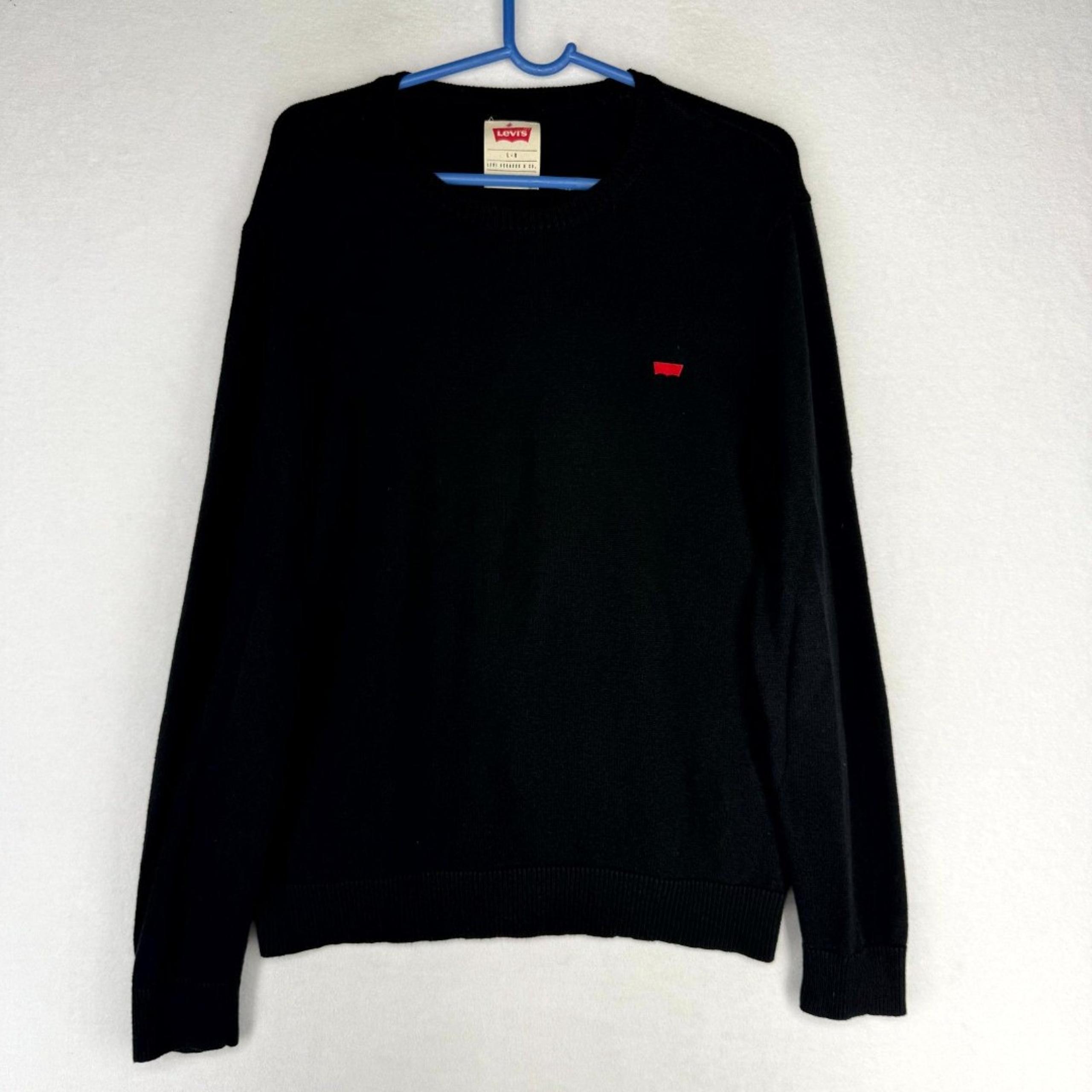 Levi's Mens Black Wool Blend Crew Neck Sweater Size L