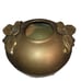 Vintage Floral Double Lily pad Brass Bowl Pot Vase Vessel Heavy Rose Vase MCM