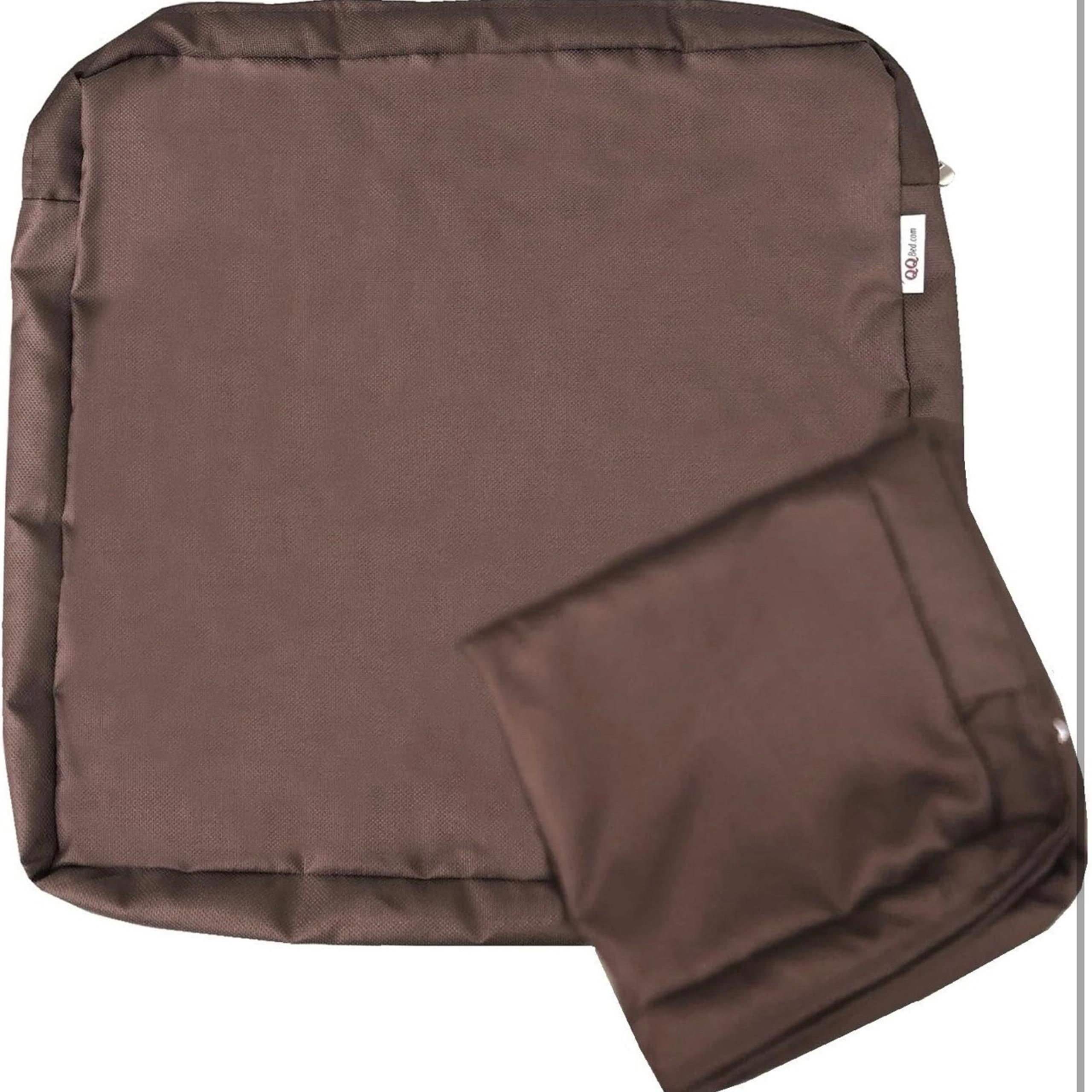 2 Pack Outdoor Pillow Washable Replacement Covers with Zipper (Brown)