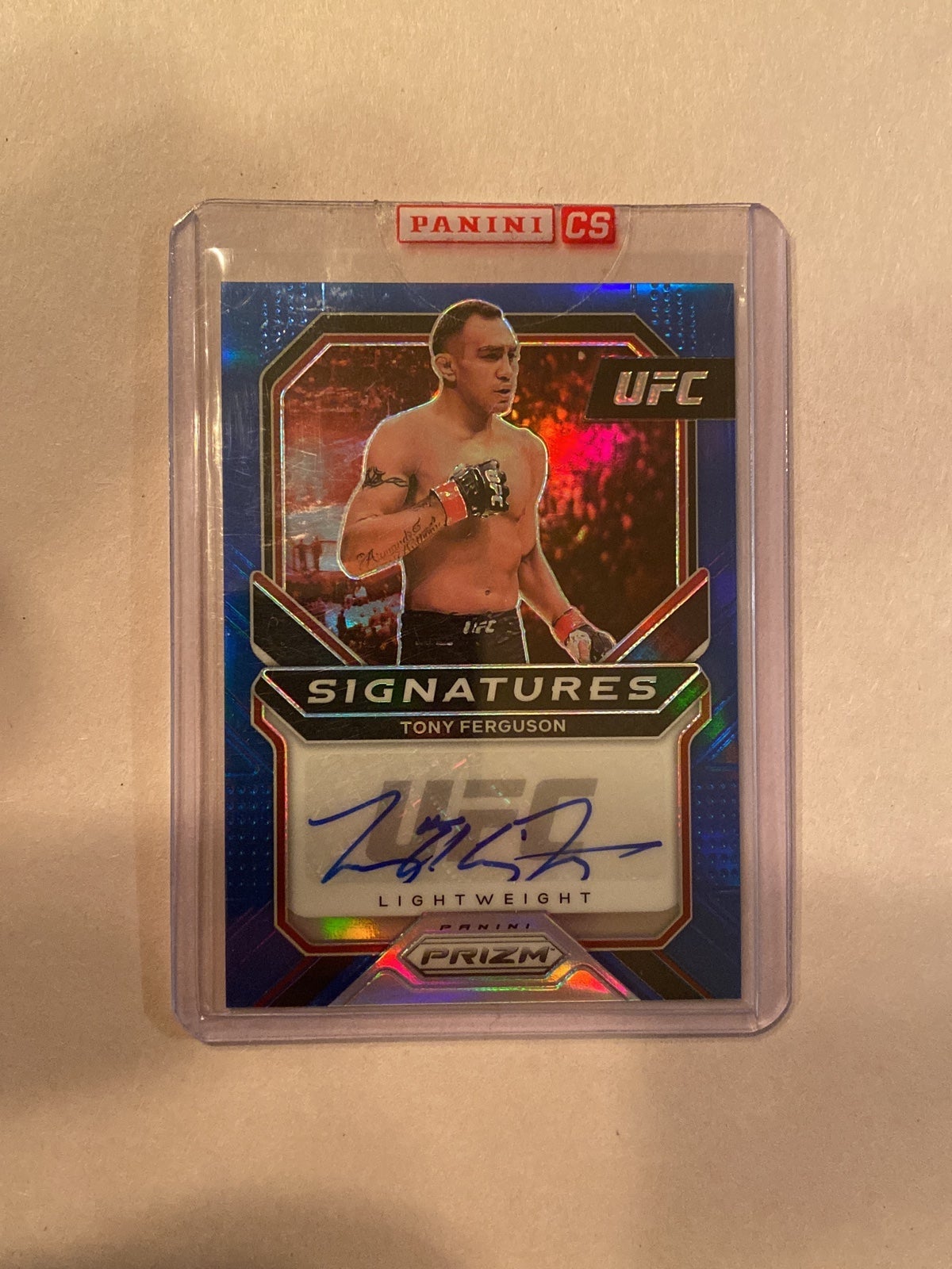 Tony Ferguson Blue Signatures /35 Auto Prizm