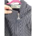Aran Crafts 100% Merino Wool Zip Up BlackSweater Coat Jacket Womens Sz M IRELAND