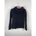 Aran Crafts 100% Merino Wool Zip Up BlackSweater Coat Jacket Womens Sz M IRELAND