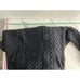 Aran Crafts 100% Merino Wool Zip Up BlackSweater Coat Jacket Womens Sz M IRELAND
