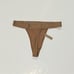 SKIMS Cotton Rib Thong Camel Size Large