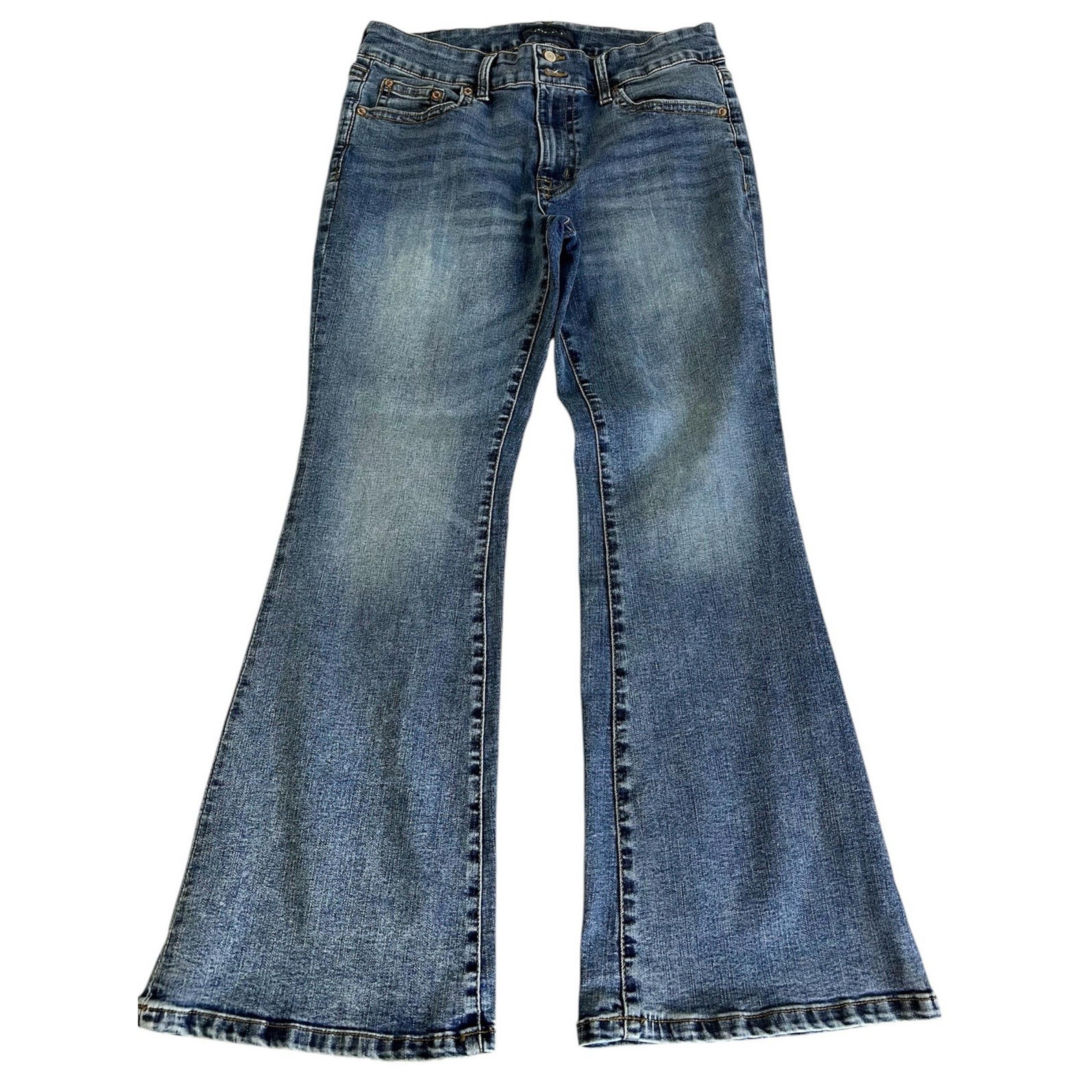 Aeropostale Women's Sz 14 Reg Low Rise Flare Jeans Y2K Blue
