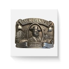 Vintage 1989 Jack Daniels Whiskey Pewter Belt Buckle C-190
