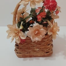 Vintage Basket Flower Arrangement