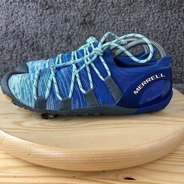 Merrell Vapor Glove 4 Athletic Shoe Womens 8.5 Barefoot Minimalist Aqua Surf