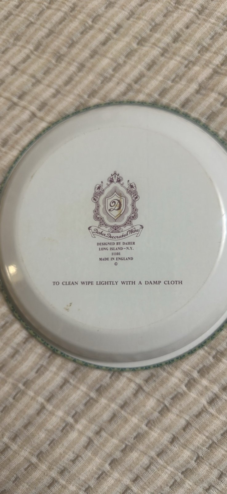 Vintage Daher Robins & Cherries Small Metal 6.5 ‘ Trays set of 2