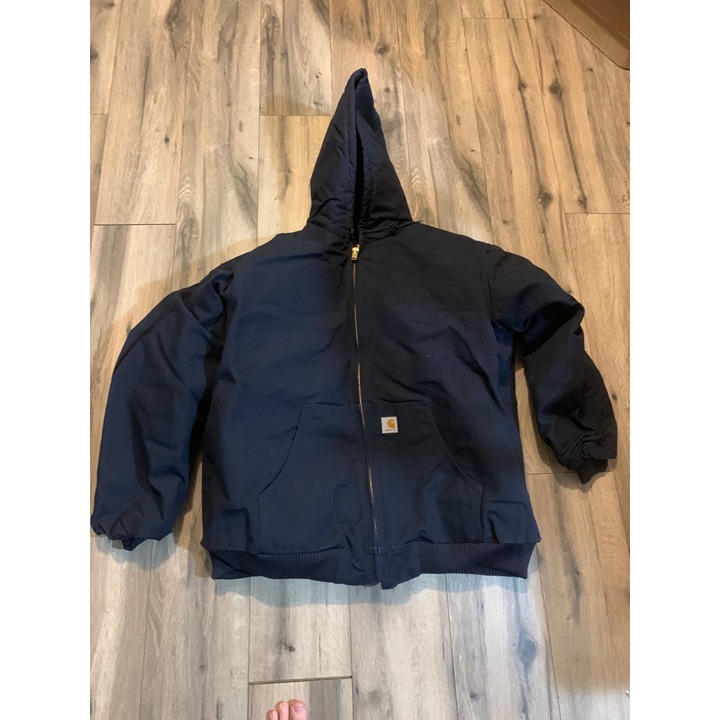 Carhartt Mens 3XL Tall J140 DNY Dark Navy Duck Active Quilted Flannel Lined Jack