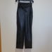 Aritzia Babaton Faux Leather Tie Belt High Waisted Pants in Black Sz 00