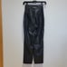 Aritzia Babaton Faux Leather Tie Belt High Waisted Pants in Black Sz 00