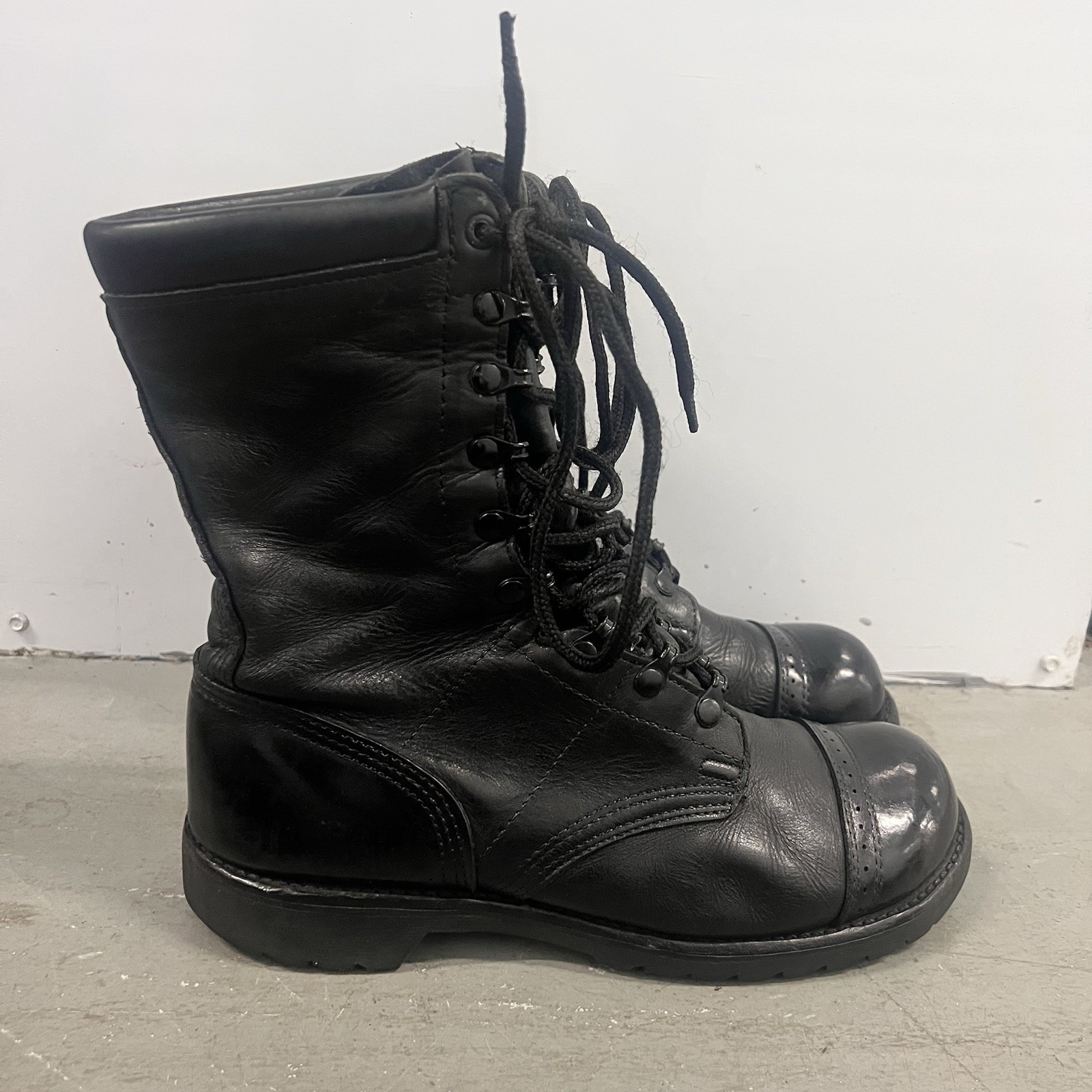 Corcoran 1525 10 Black Leather Field Boots Military Jump Boots USA - Size 9.5