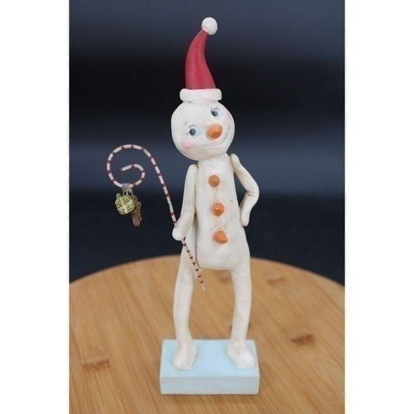 Janell Berryman's Pumpkinseeds Folk Art Charmin Snowman 2008 Rare