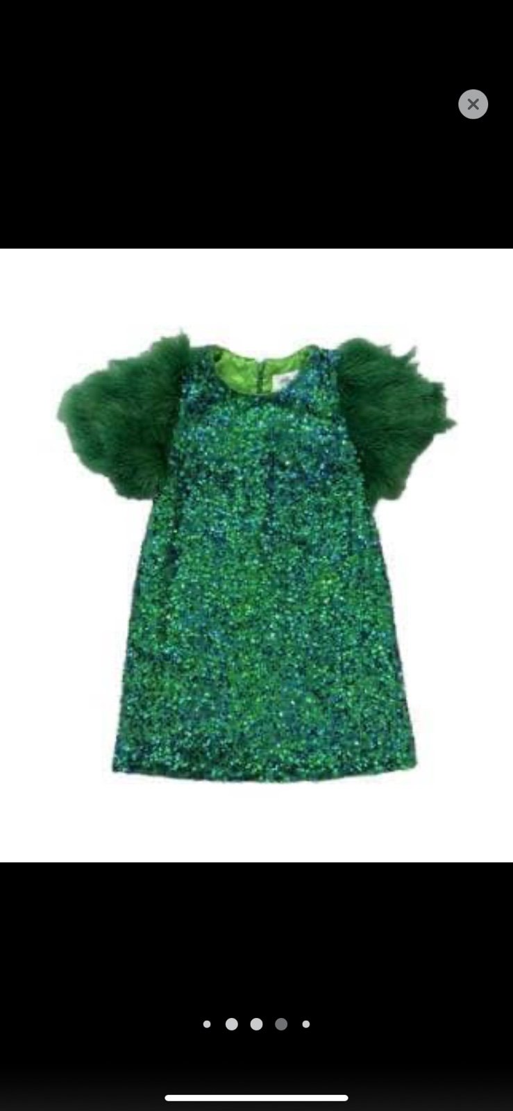 Lola and the boys jade feather dress