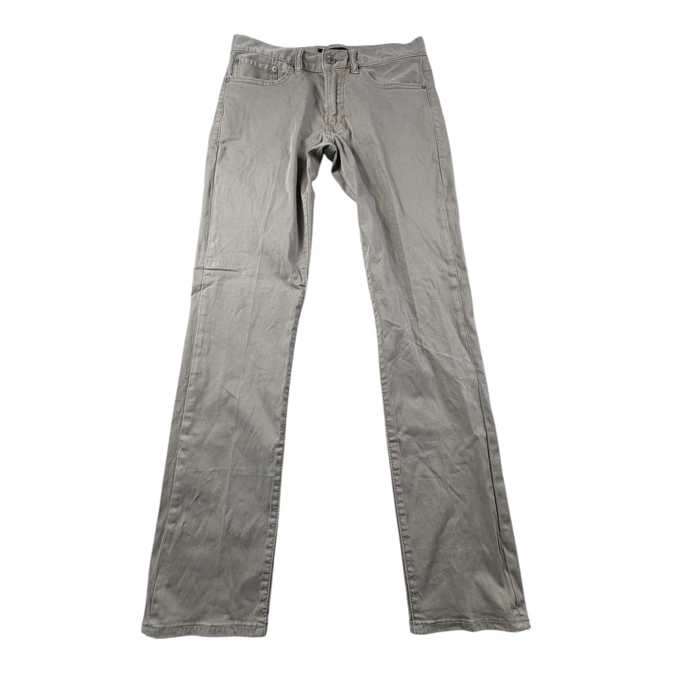 Lucky Brand 121 Slim Fit Pants Mens 28x30 Tan Stretch Chino Casual Jeans