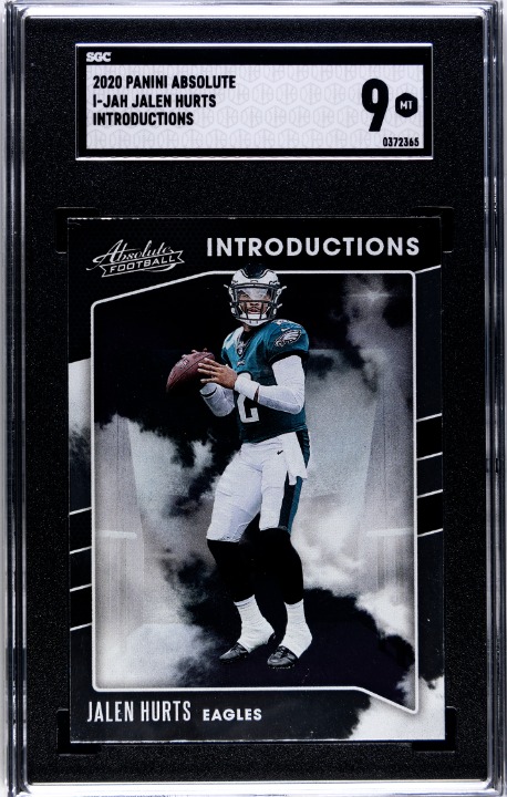 Jalen Hurts Rookie Panini Absolute Introductions SGC 9