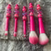 Rose Pink M&M Makeup Brush Set #M5