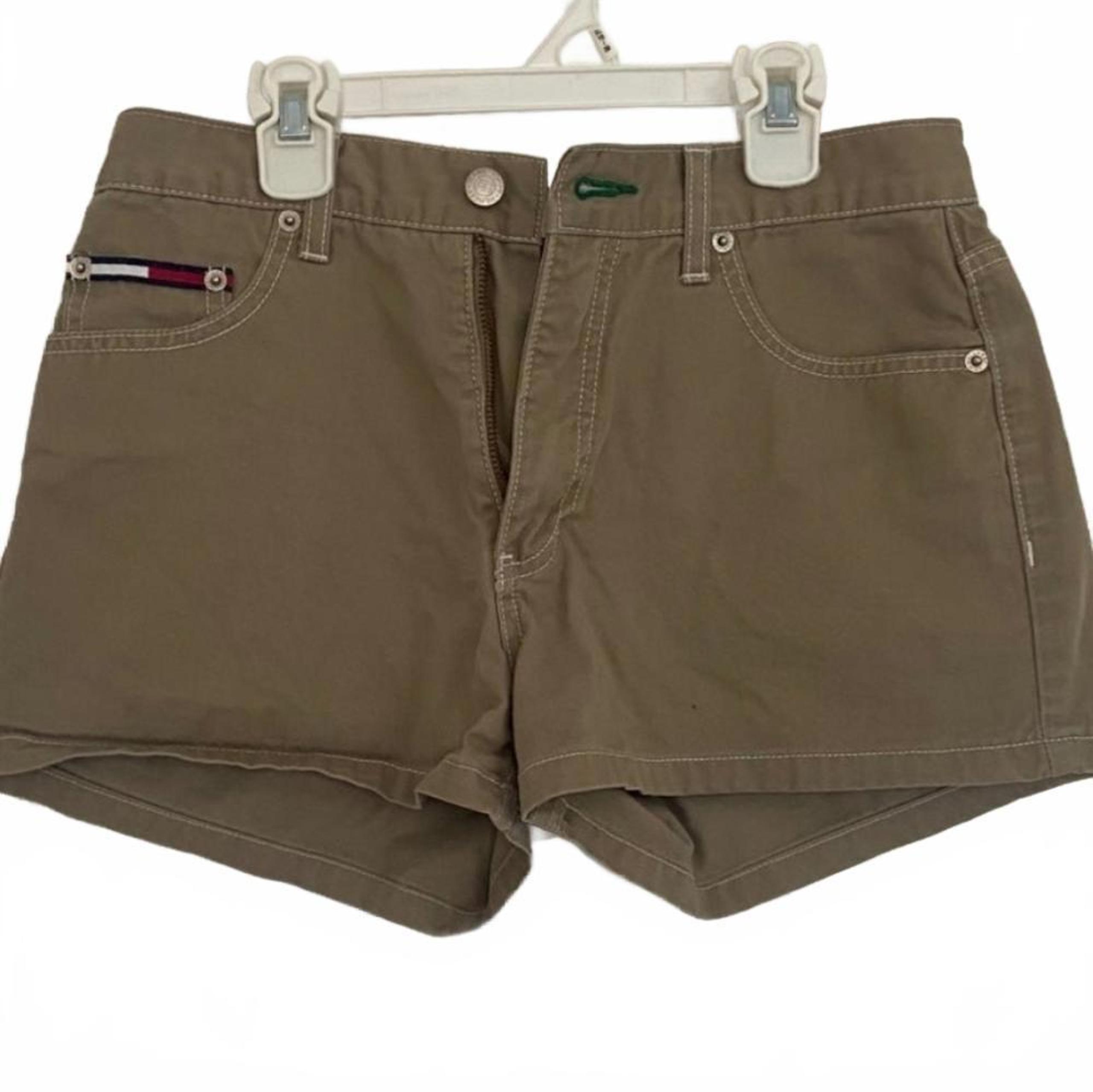 Tommy Hilfiger VTG 90s Womens Juniors 5 khaki High Rise Mom Chino Shorts