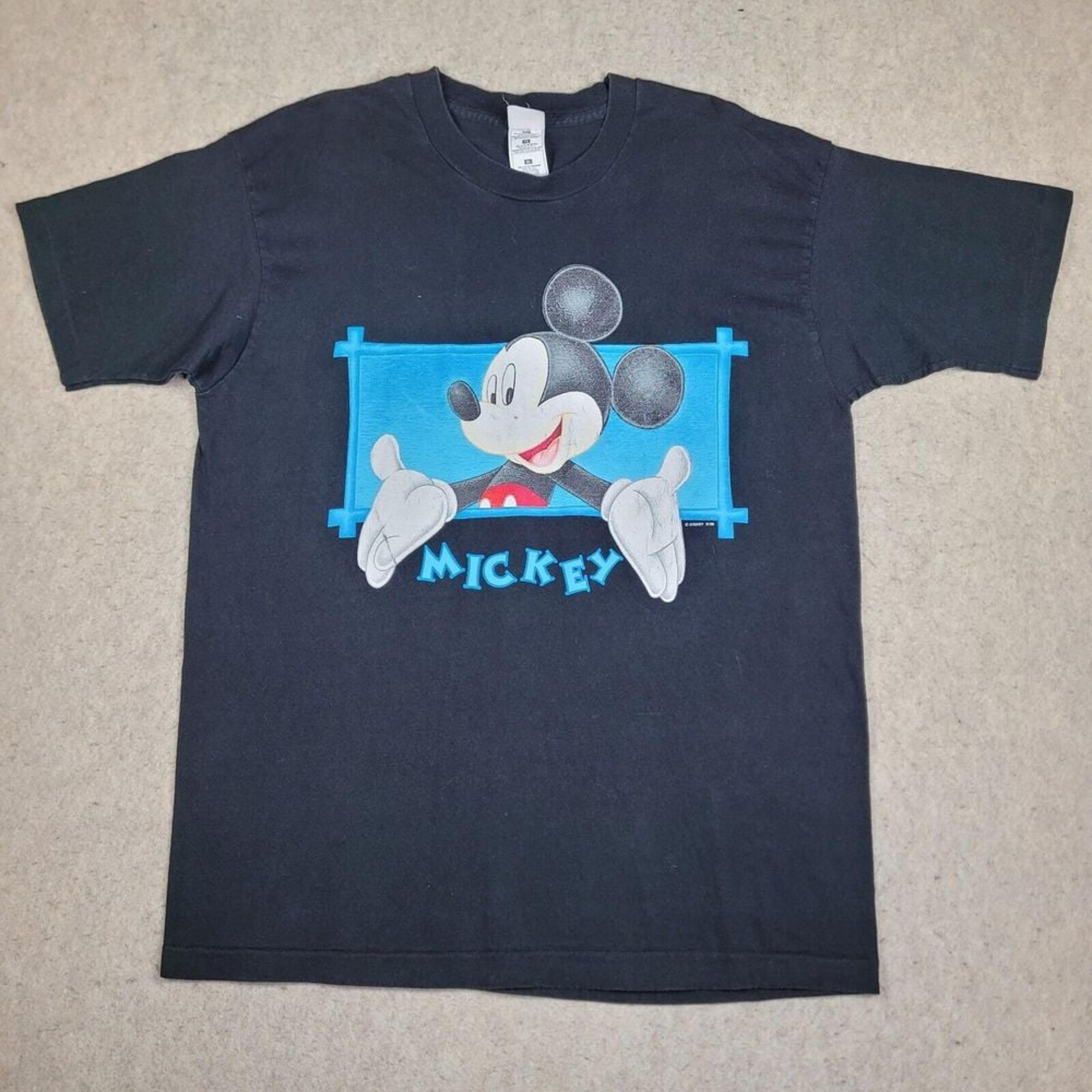 Vintage 90s Mickey Unlimited Mickey Mouse Black Graphic T-Shirt Sz XL Disney