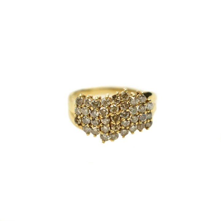 Genuine Diamond Ring 1.03 Carat - 18K Yellow Gold Size: 6 1/4 - 1008