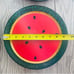 Wooden watermelon hand painted bowls , plates and dough bowl decorative accents