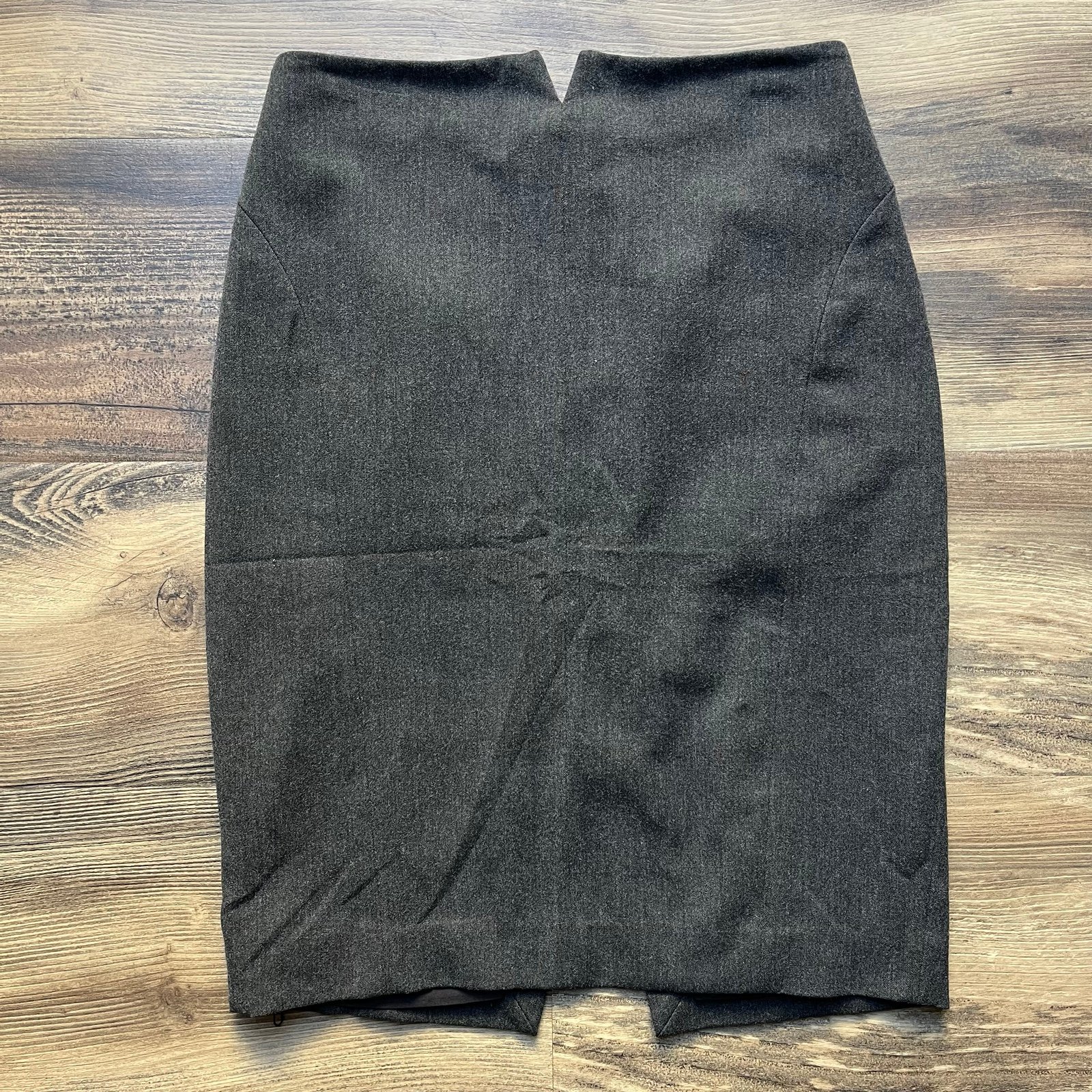Express Above the Knee Pencil Skirt Charcoal Grey 2