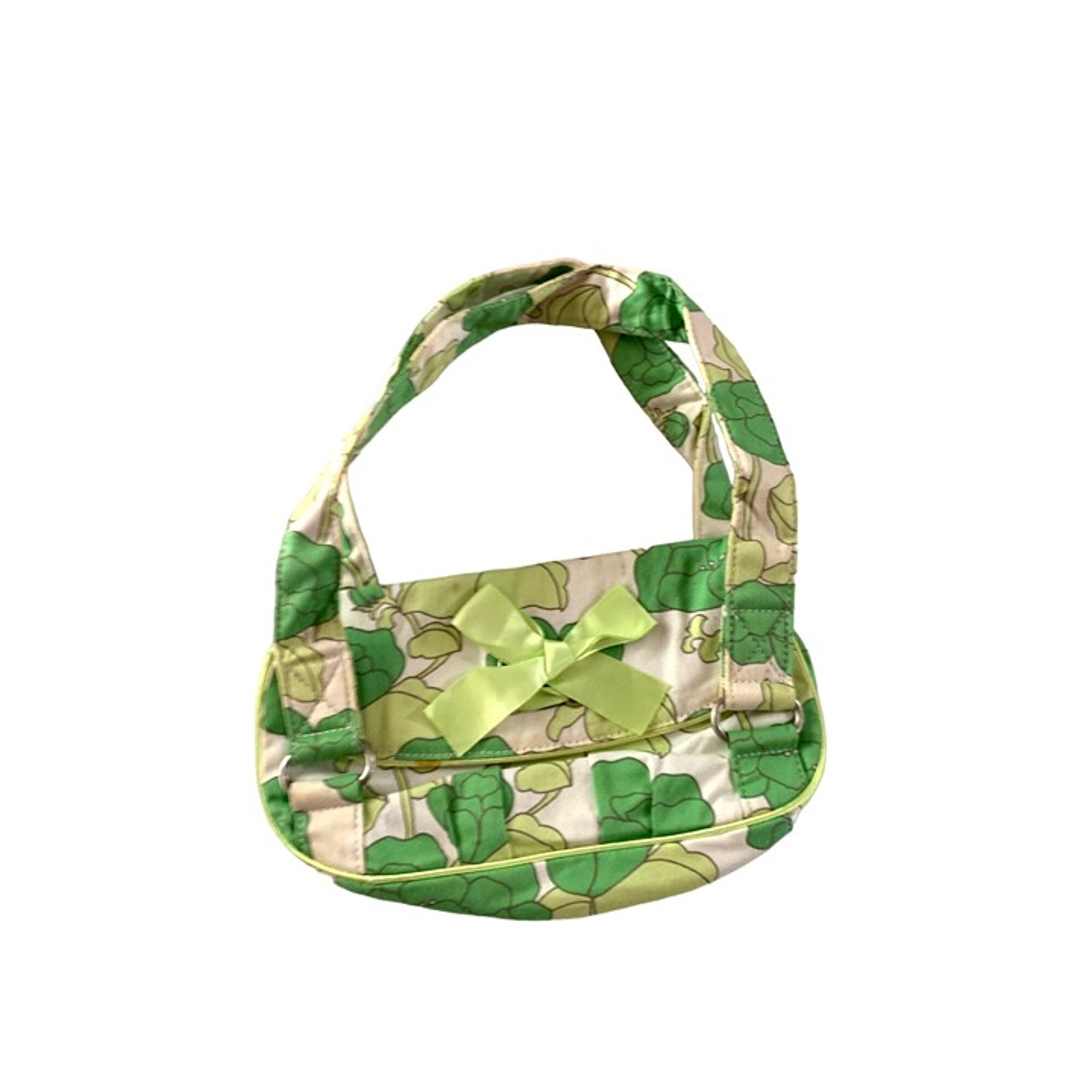Old Navy Green Floral Shoulder bag Purse Handbag Double Strap 9.5x5x4