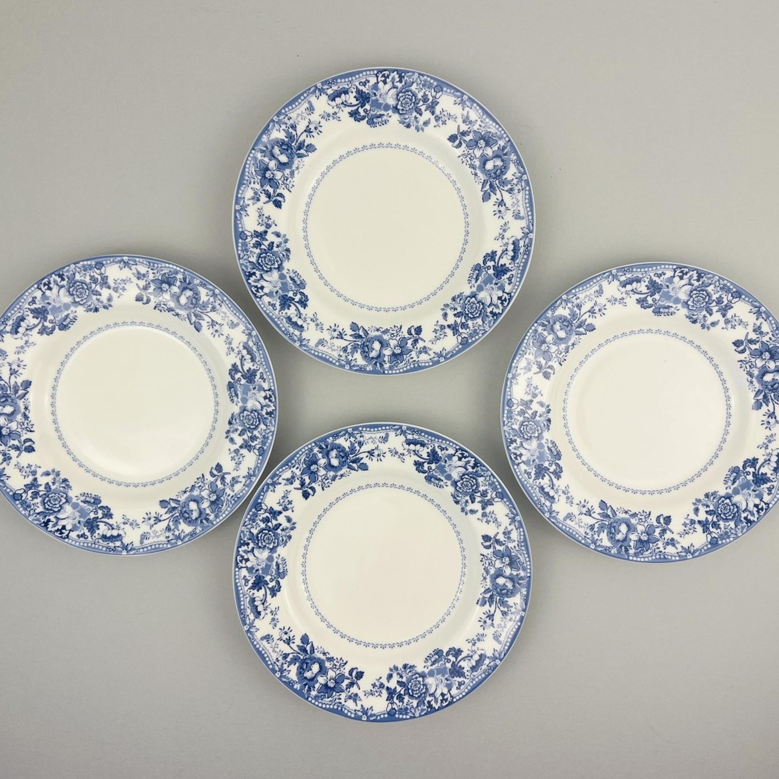 Williams Sonoma English Floral Bread Butter Plates Set of 4 Spode Dinnerware NEW