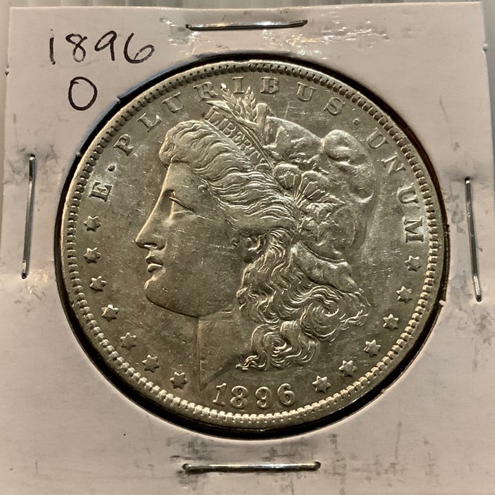 1896 O Morgan Silver Dollar About Uncirculated. Better Date.