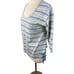 Talbots NEW PS Blue Gray Stripe Side Tie Knit Top