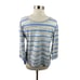 Talbots NEW PS Blue Gray Stripe Side Tie Knit Top