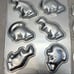 Vintage 6 piece cake pan set Barney, Cinderella, Batman, dinosaurs, leaf & bundt