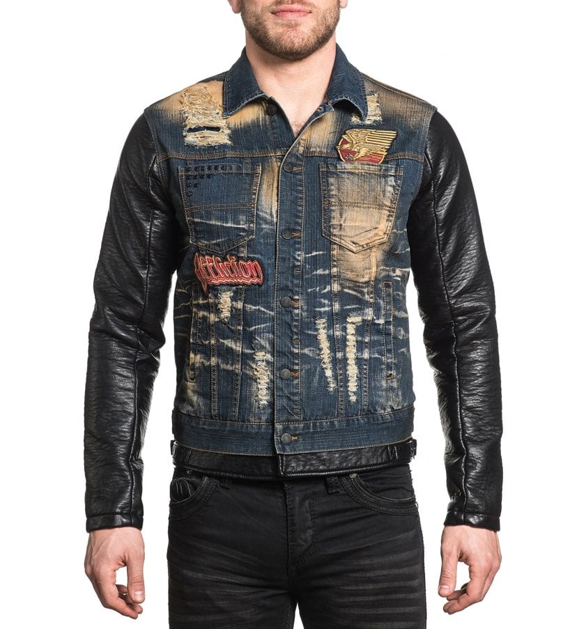 Affliction mens denim Jacket