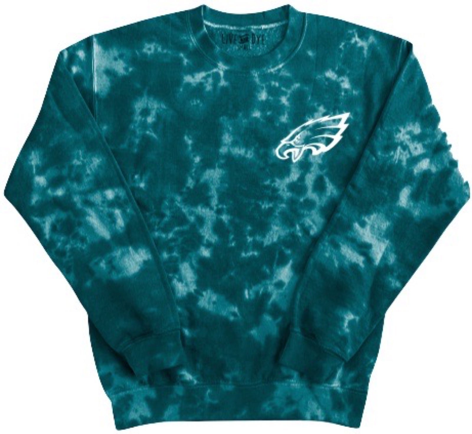 NEW philadelphia eagles tie dye crewneck