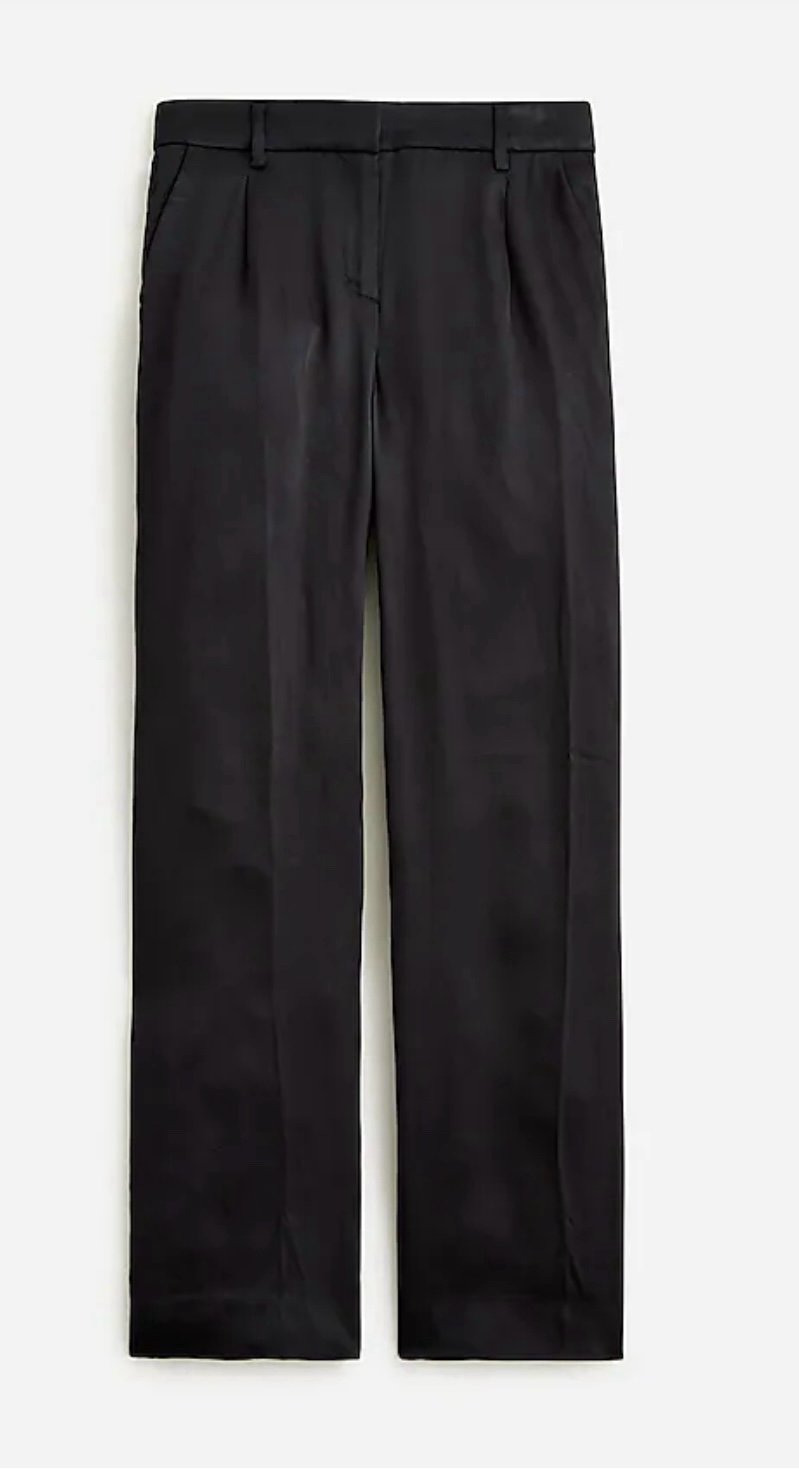 JCrew Black Pants (shiny - look like silk/satin) Very luxurious feel!
