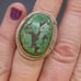 VINTAGE STERLING SILVER TURQUOISE RING. # 541