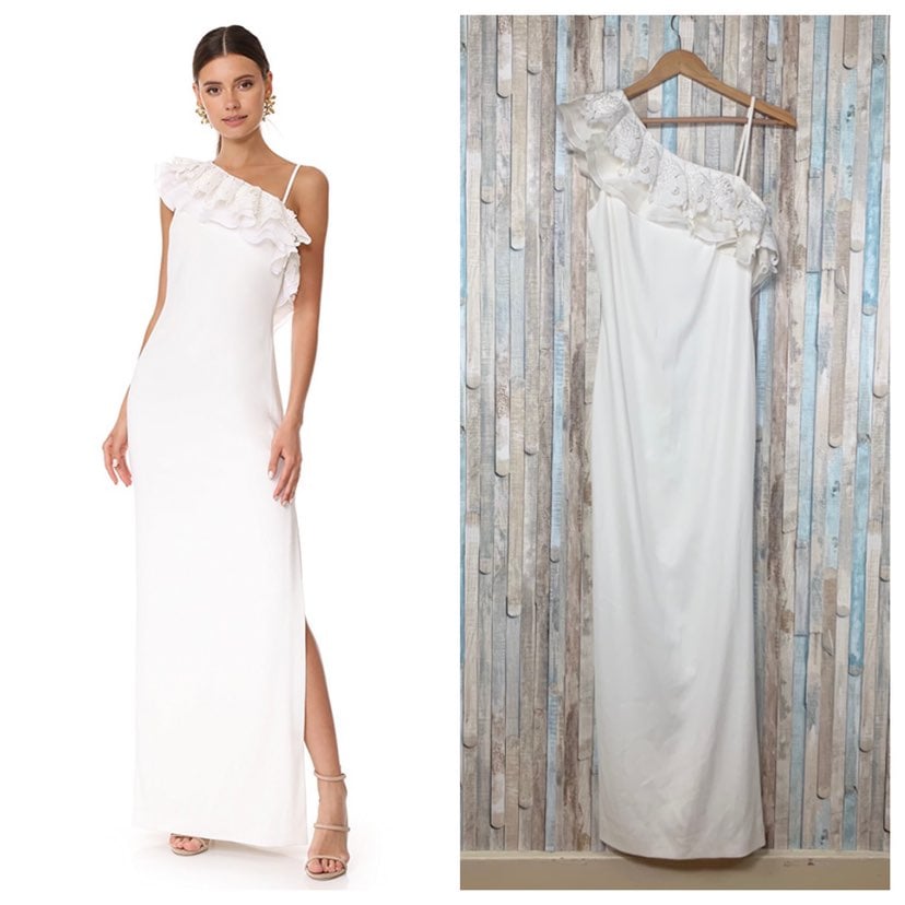 New Badgley Mischka Ruffle Gown Wedding